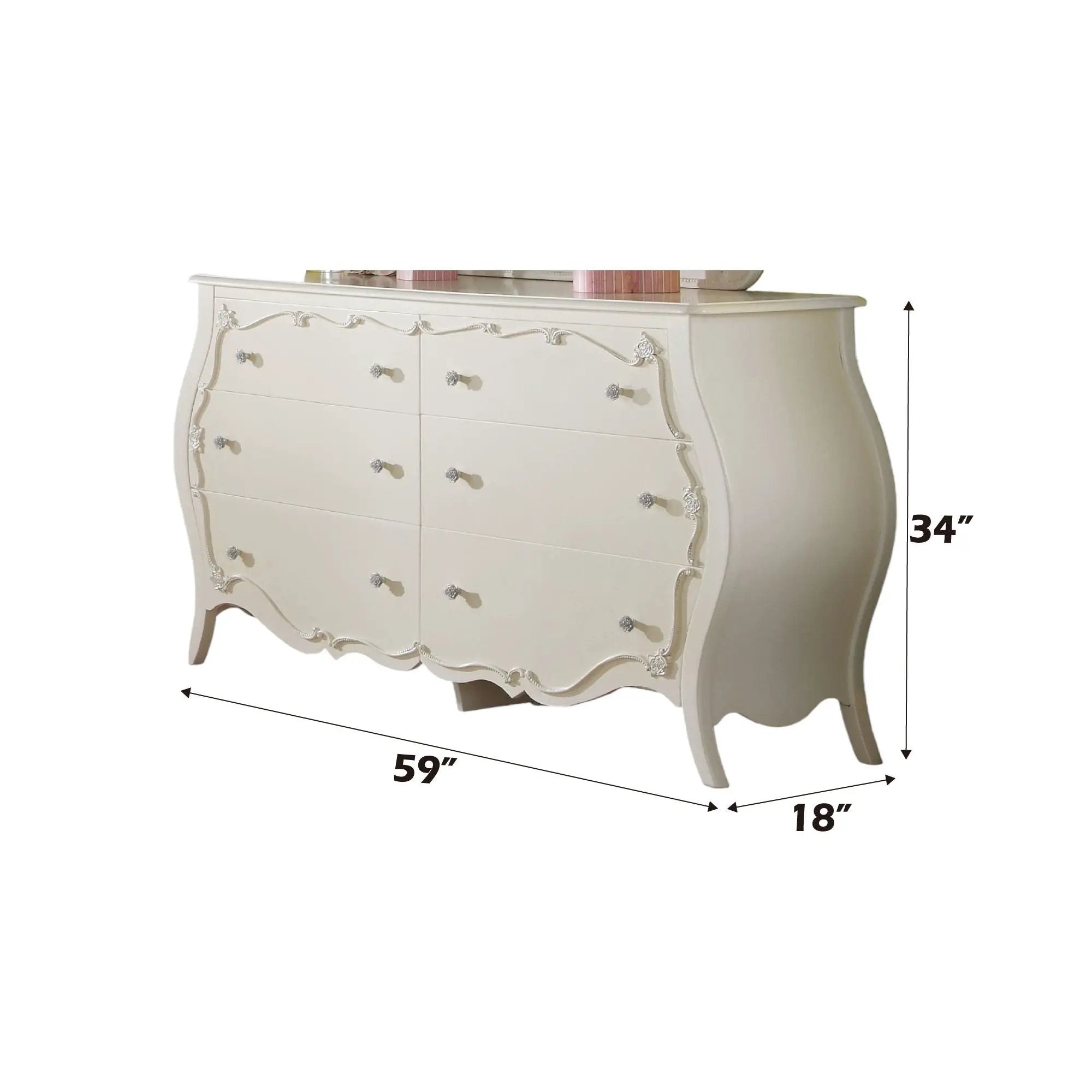 Edalene - Dresser - White by HouseOfZazla