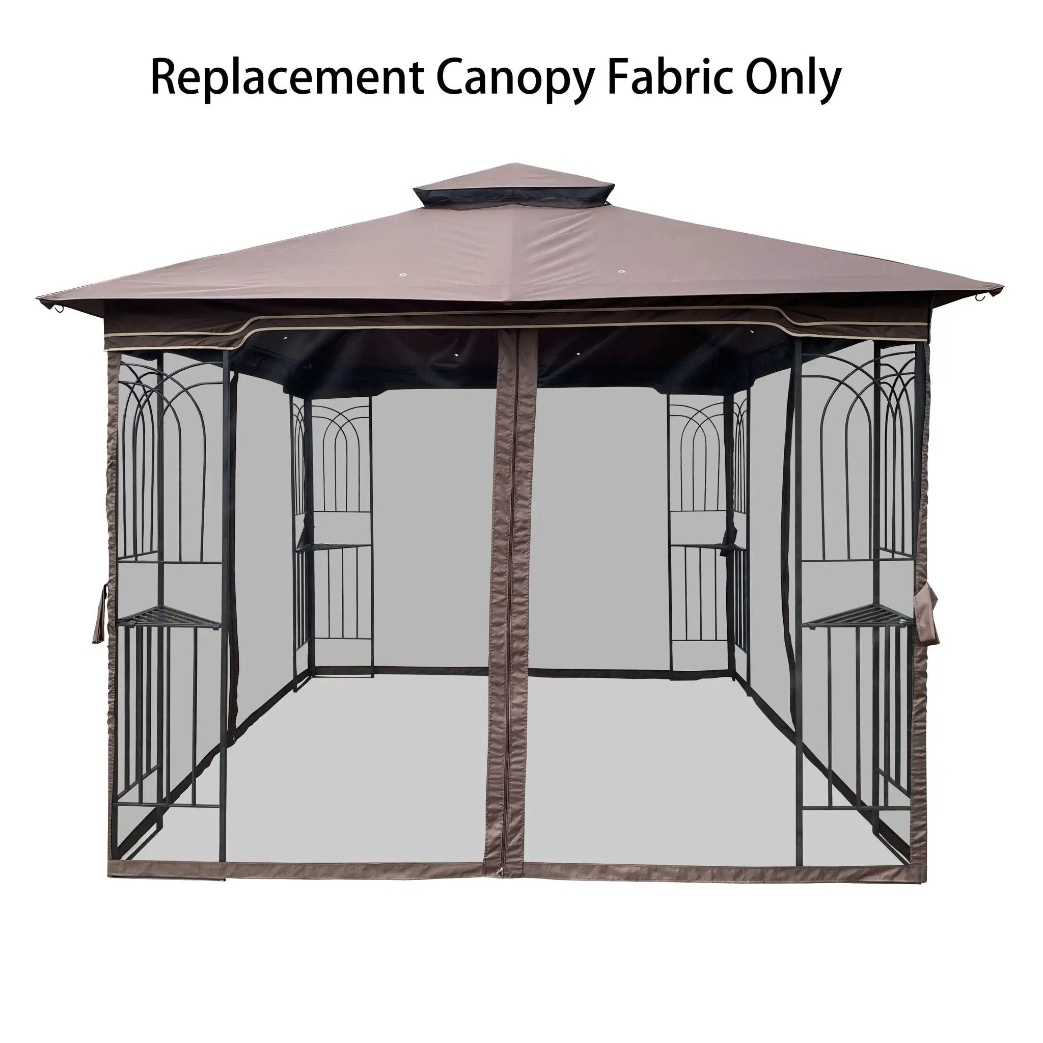 Patio Double Roof Gazebo Replacement Canopy Top Fabric by HouseOfZazla