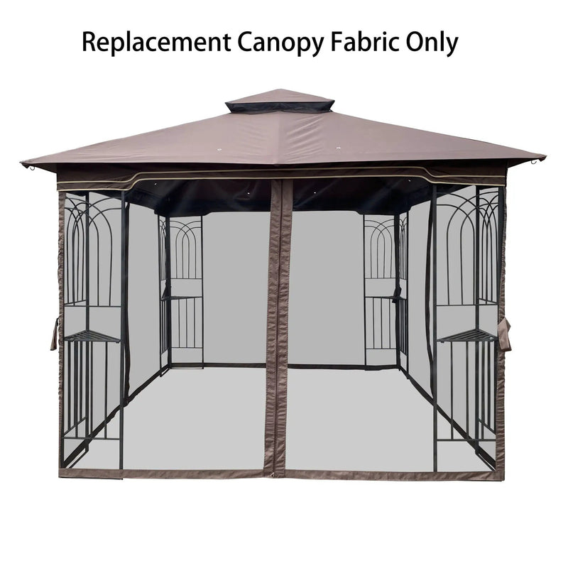 Patio Double Roof Gazebo Replacement Canopy Top Fabric by HouseOfZazla
