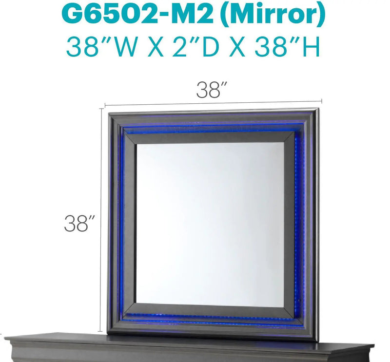 Mirror - Metallic Black by Unique Piece Furniture