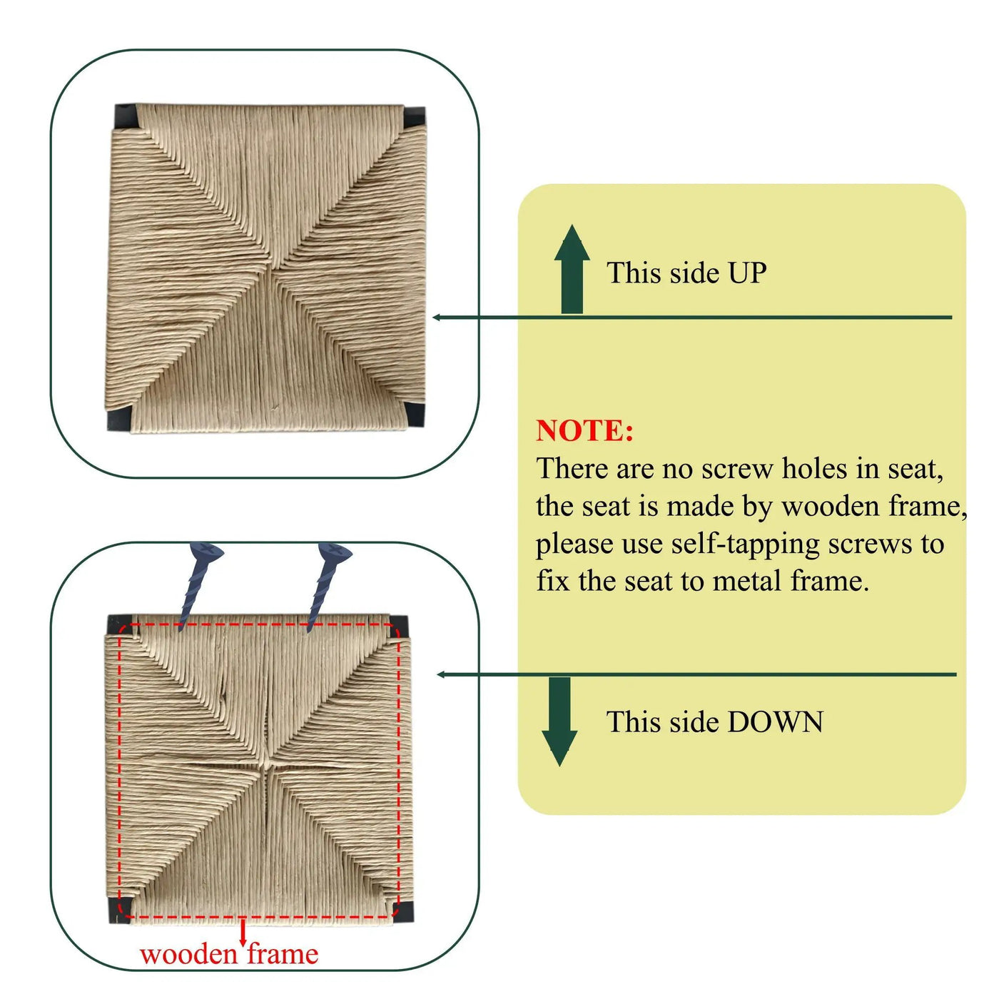 Bar Stools Paper Rope Weave Dining Chairs With Back Hand Weave Stools For Kichen Island, Bar & Counter (Set of 2) by Unique Piece Furniture
