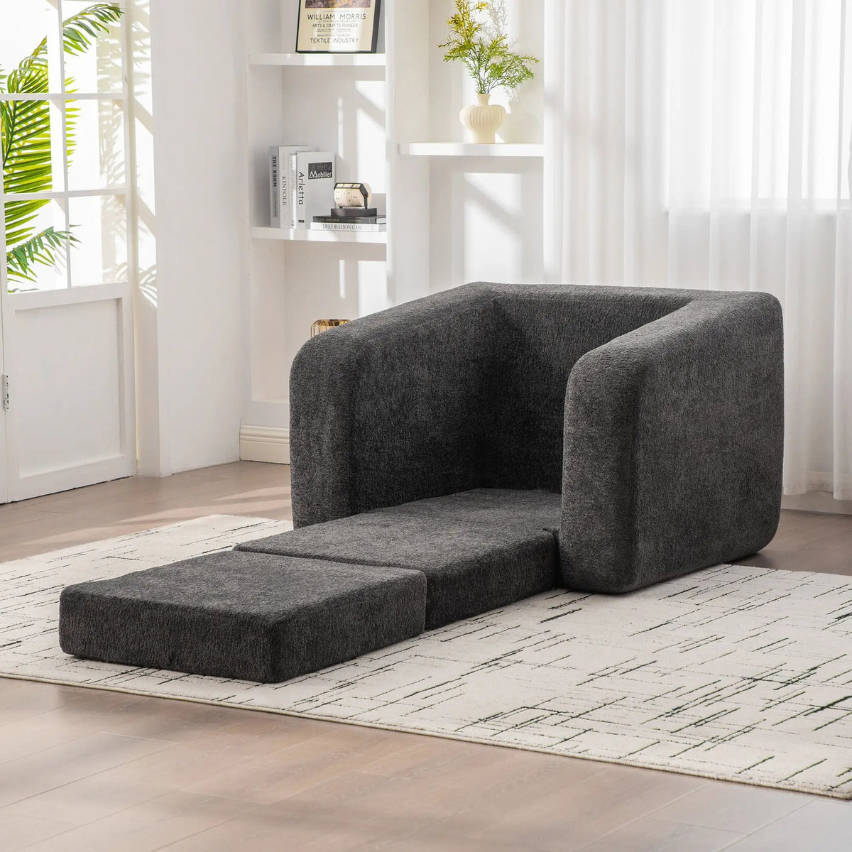 40" Foldable Single Sofa Bed with Armrest & Backrest by HouseOfZazla