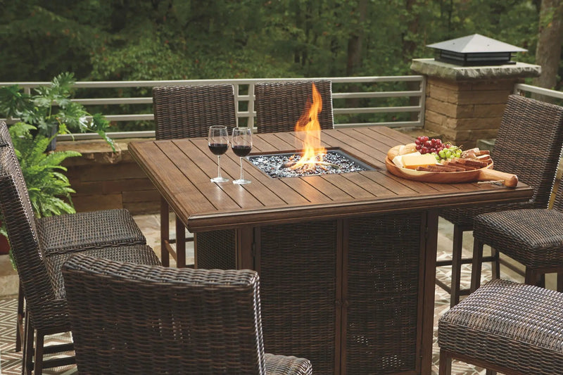 Paradise Trail - Outdoor Fire Pit Table Set by Unique Piece Furniture