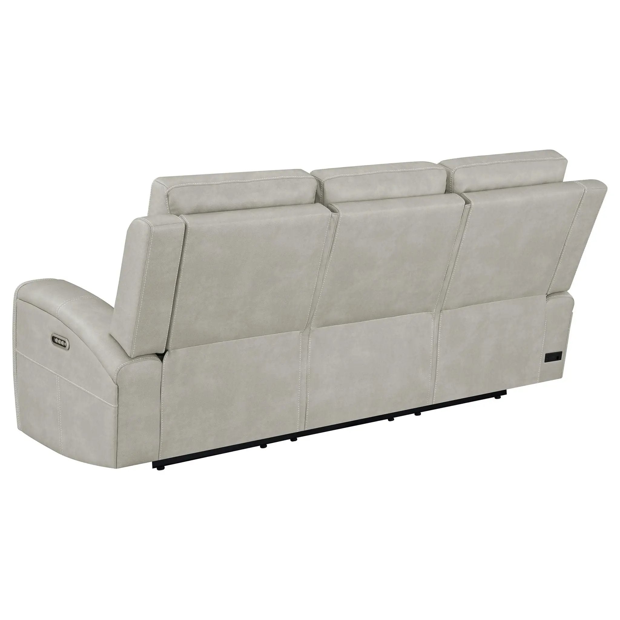 Brickston 2-piece Triple Power Reclining Sofa Set Grey by Unique Piece Furniture