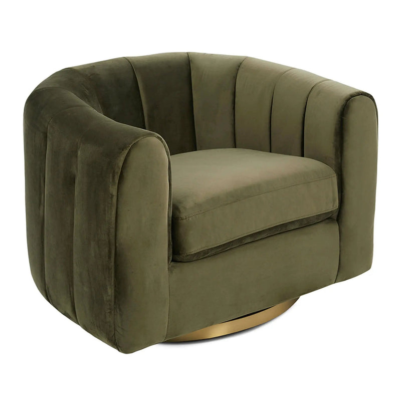 Cosey Green Velvet Swivel Chair by HouseOfZazla