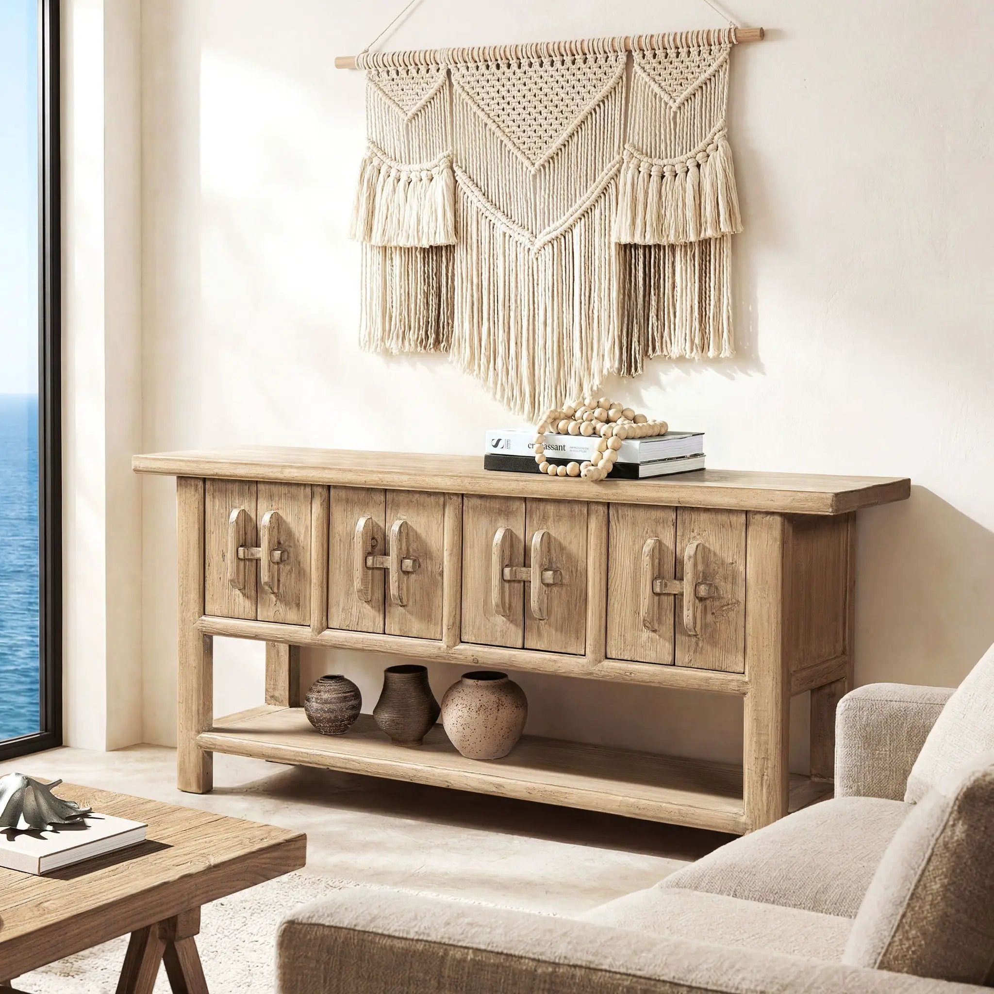 Rowan - Sideboard With Lower Shelf - Natural by HouseOfZazla