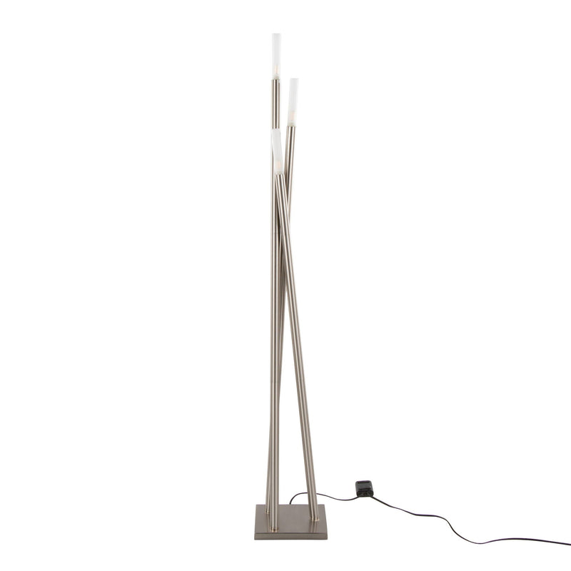Icicle - Contemporary Floor Lamp - Nickel by HouseOfZazla