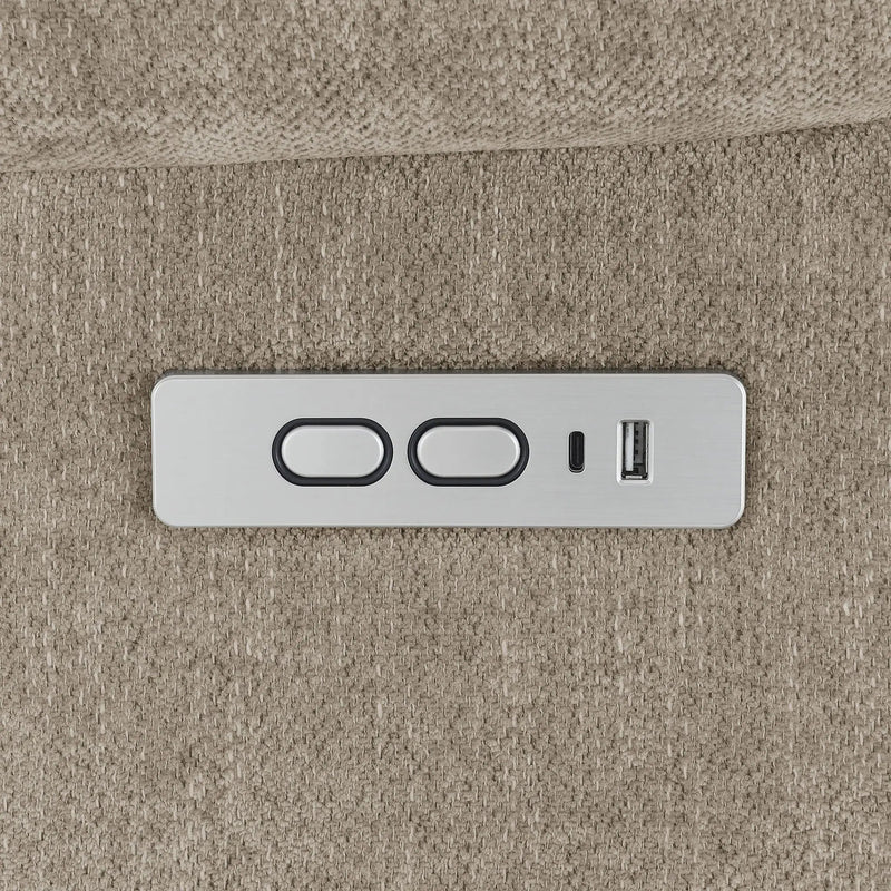 Beca - Upholstered Power Lift Recliner With Cupholders And USB Charging by HouseOfZazla