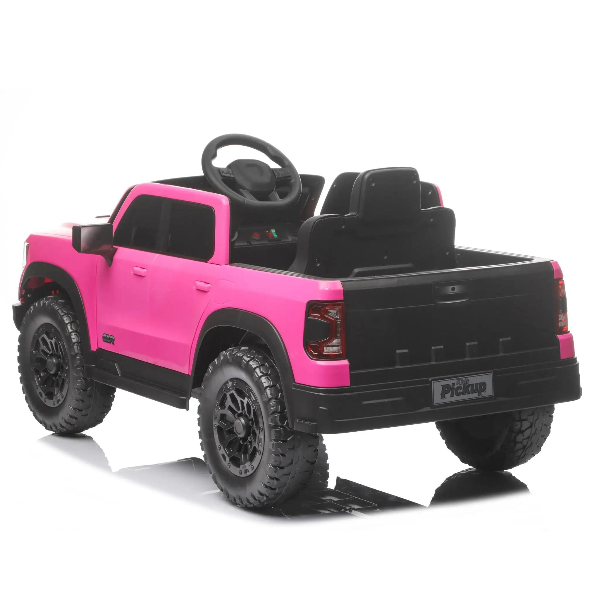 12V Kids Ride On Car With Remote Control, 4 Wheel Shock Absorption, Multifunctional Music Player Perfect Gift For Toddlers - Pink by HouseOfZazla