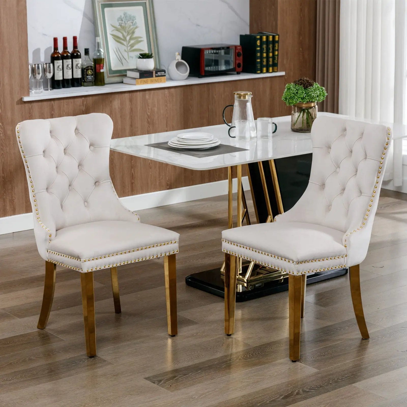 Nikki - Modern, High-End Tufted Dining Chair (Set of 2) by HouseOfZazla