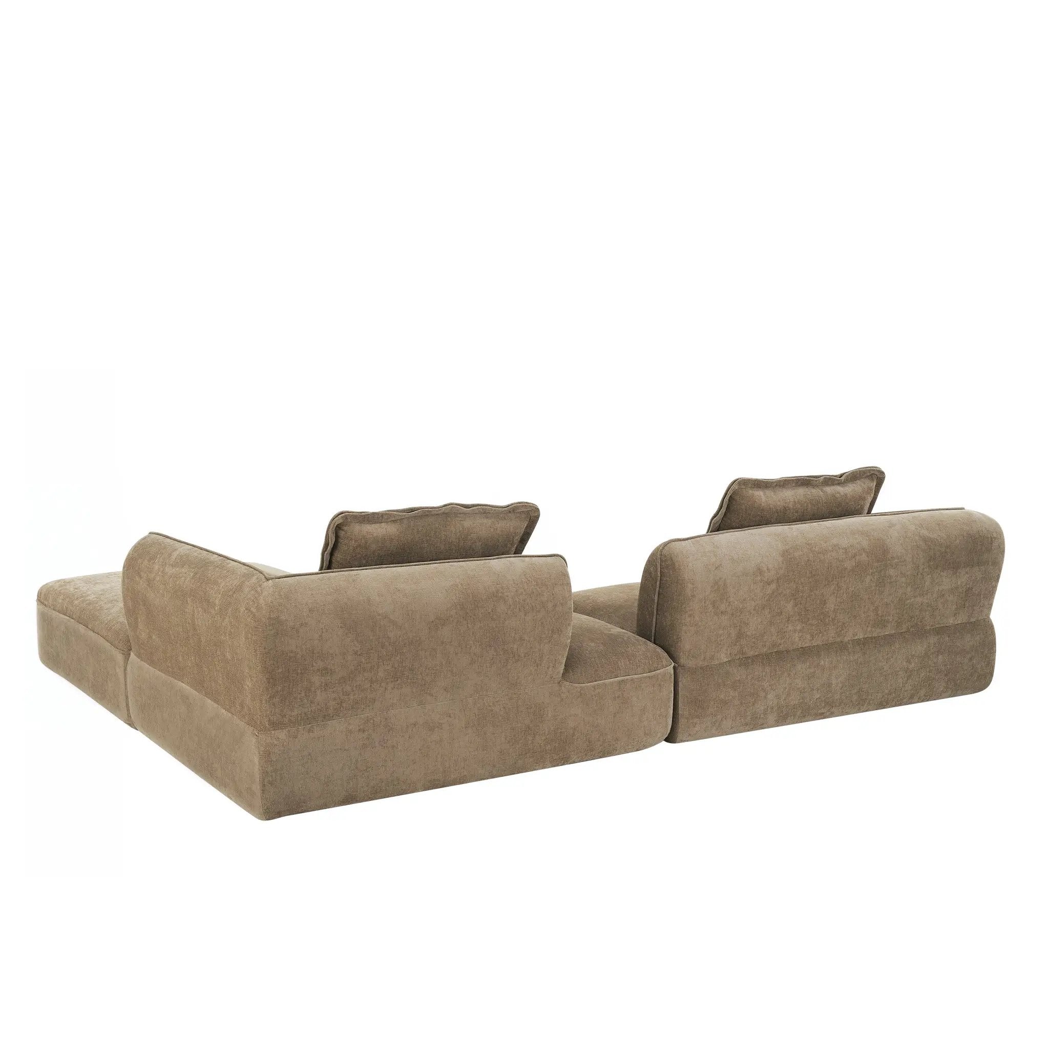 122" Modern L-Shaped Sectional Sofa with Chaise Lounge by HouseOfZazla