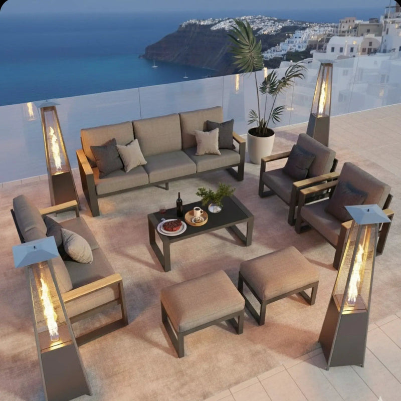 Modern Outdoor Sofa Set With Coffee Table by HouseOfZazla