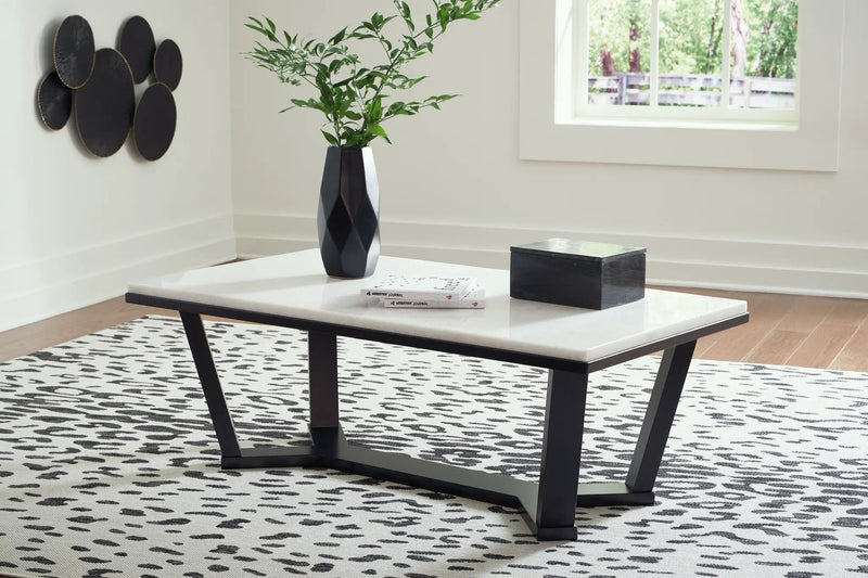 Fostead - Rectangular Cocktail Table - White / Espresso by Unique Piece Furniture