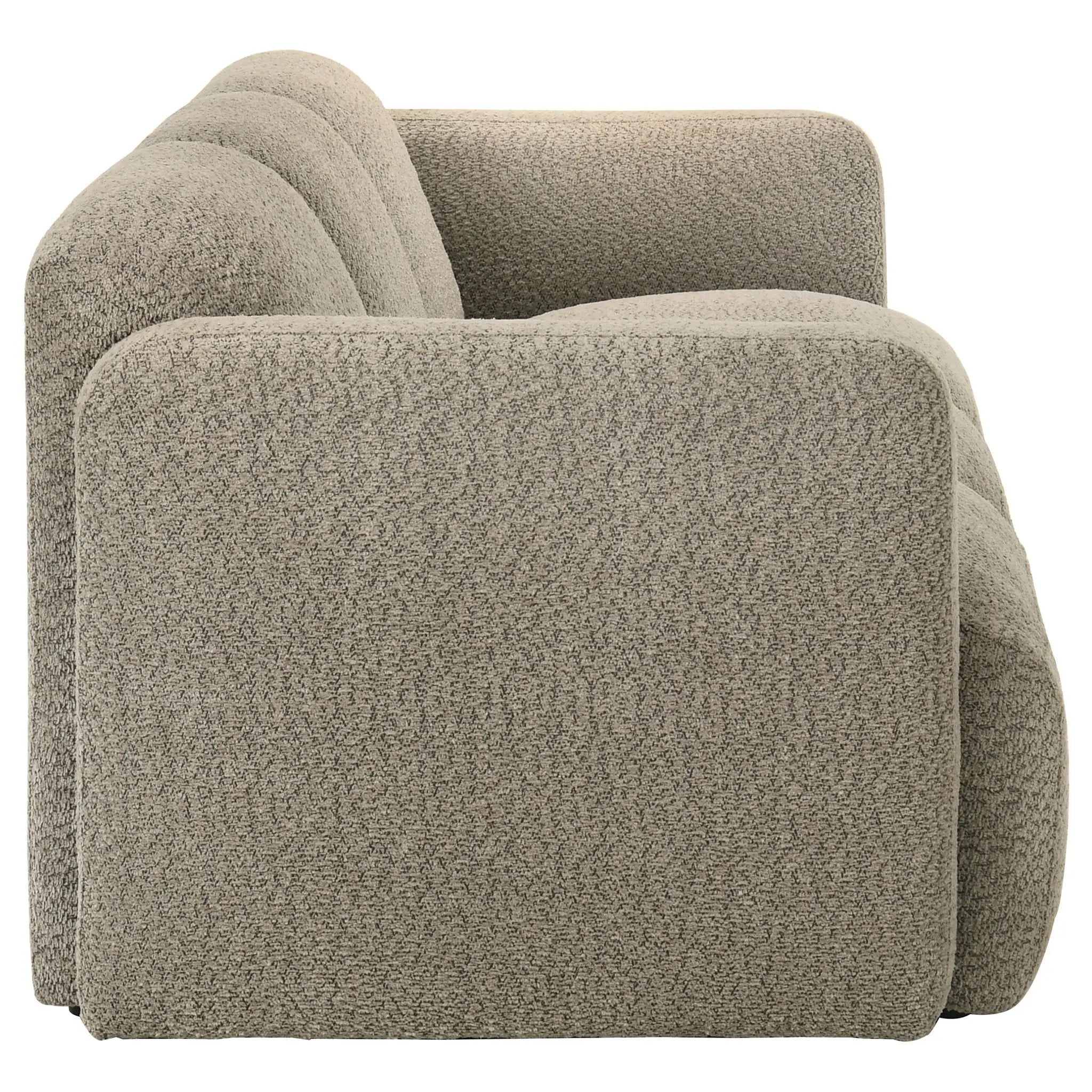 Dorset 2-piece Upholstered Round Track Arm Sofa Set Brown by Unique Piece Furniture