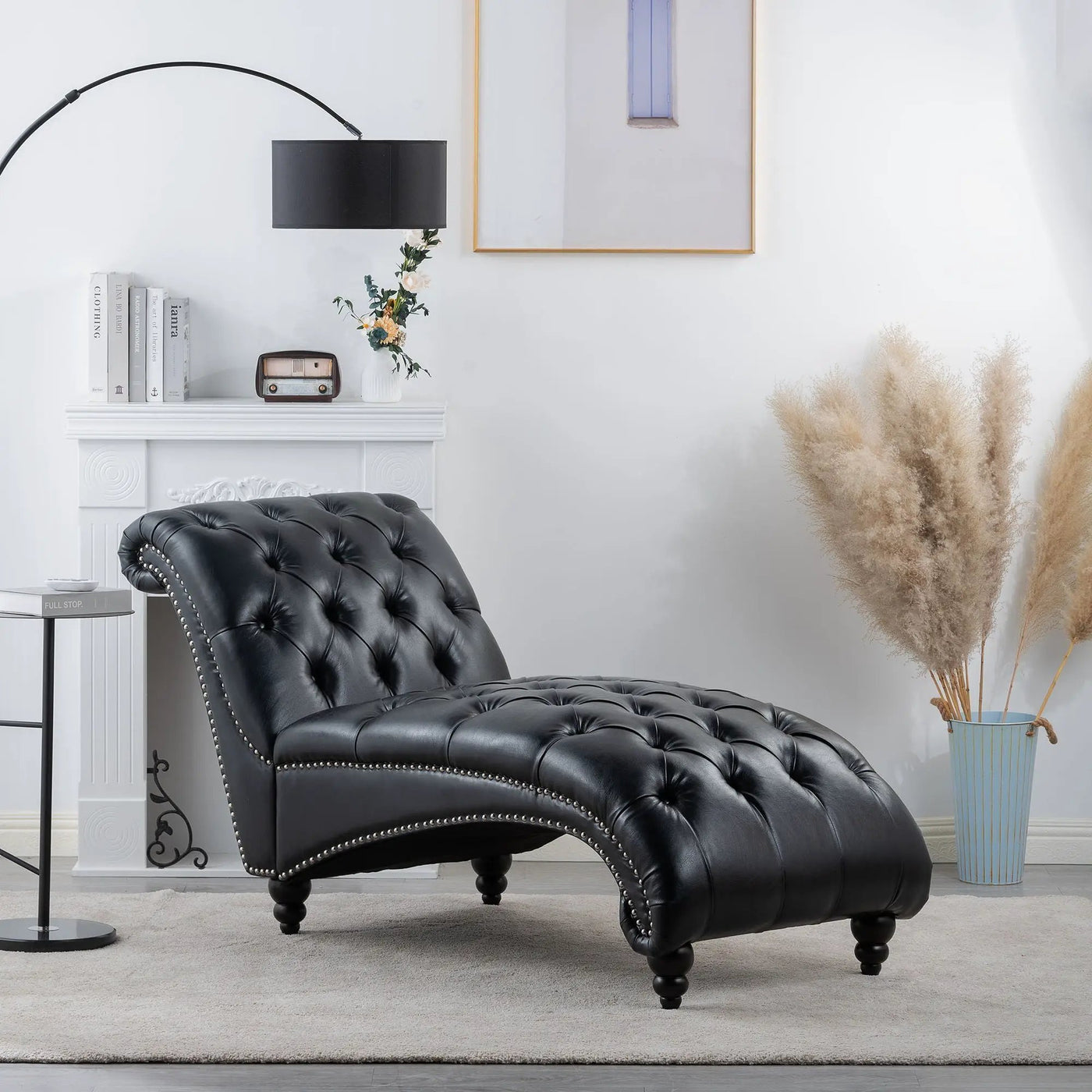 Tufted Armless Chaise Lounge by Unique Piece Furniture