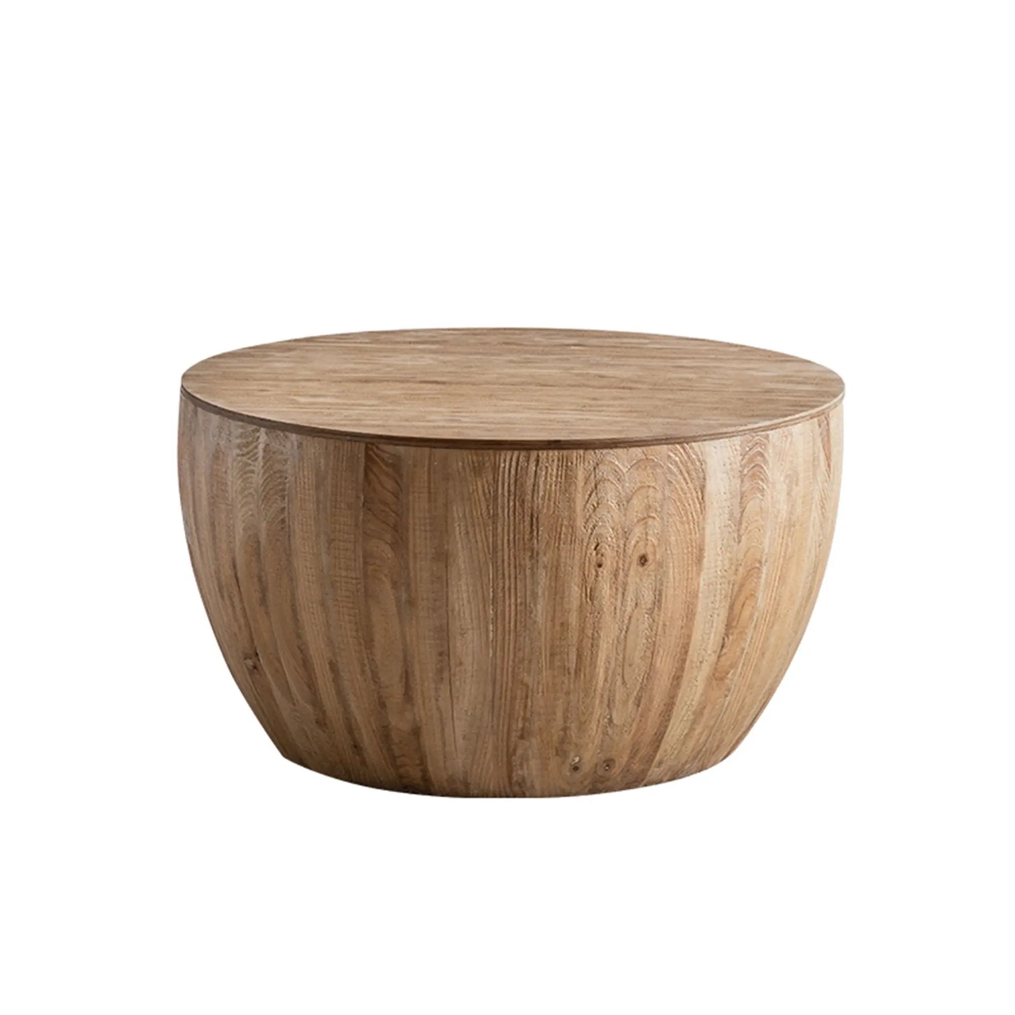 Vintage Style Barrel Coffee Table With Storage by Unique Piece Furniture