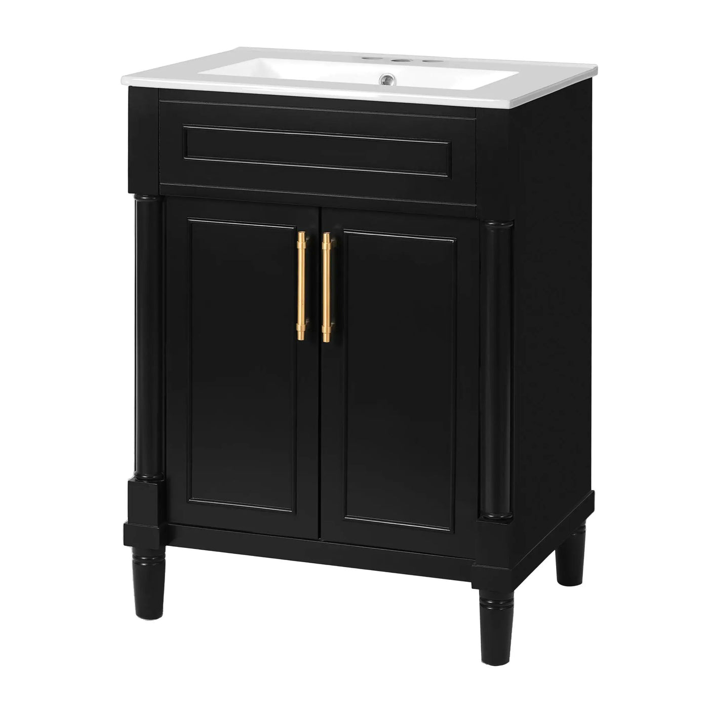 Bathroom Vanity With Integrated Sink and 2 Door Cabinet by HouseOfZazla