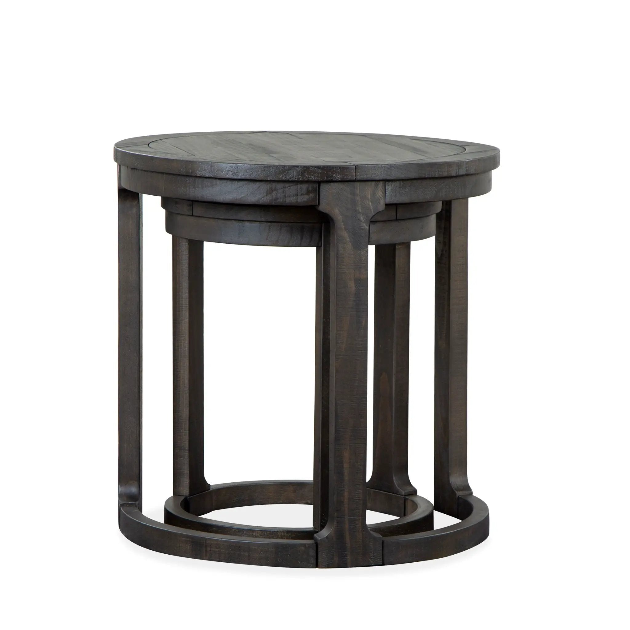 Boswell - Round Nesting End Table - Peppercorn by Unique Piece Furniture