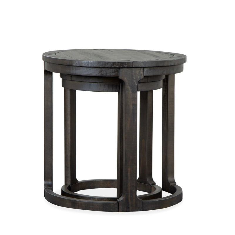 Boswell - Round Nesting End Table - Peppercorn by Unique Piece Furniture