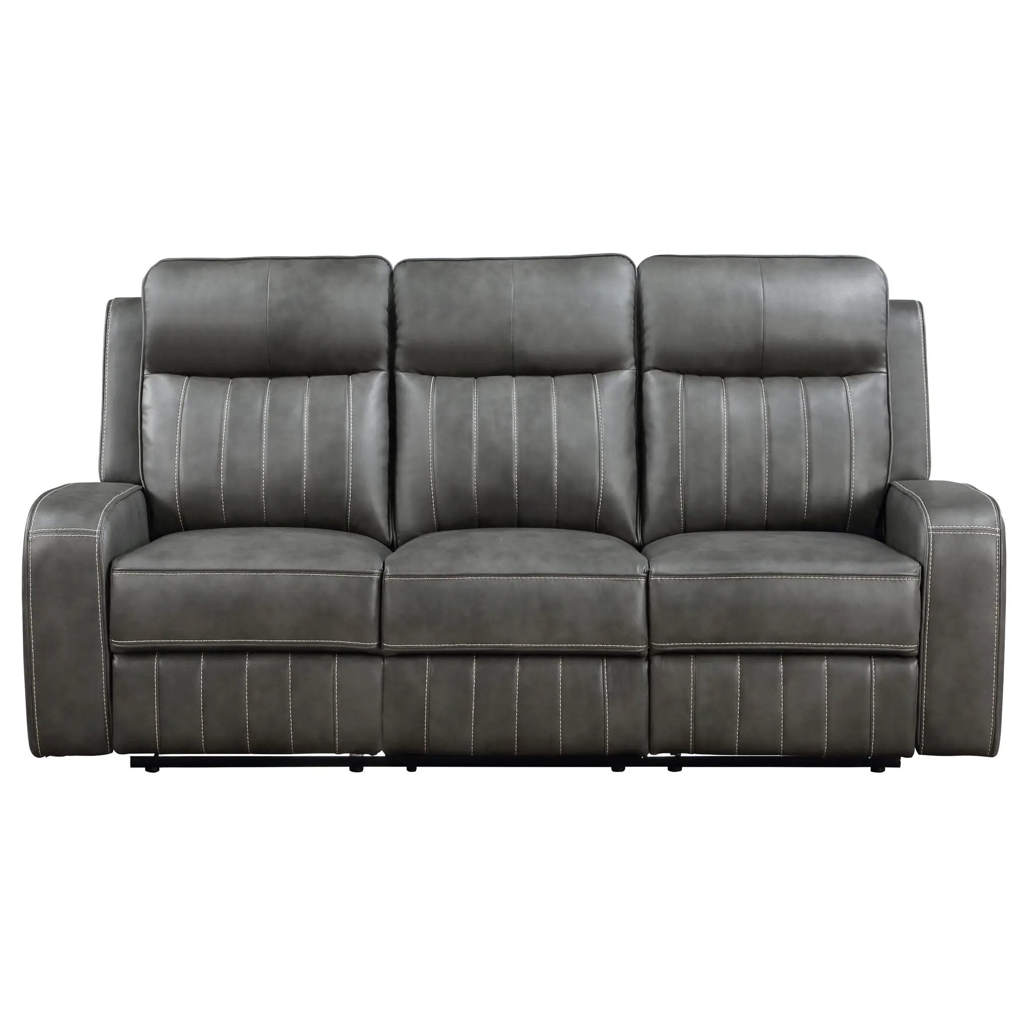 Raelynn 2-piece Upholstered Reclining Sofa Set Grey by Unique Piece Furniture