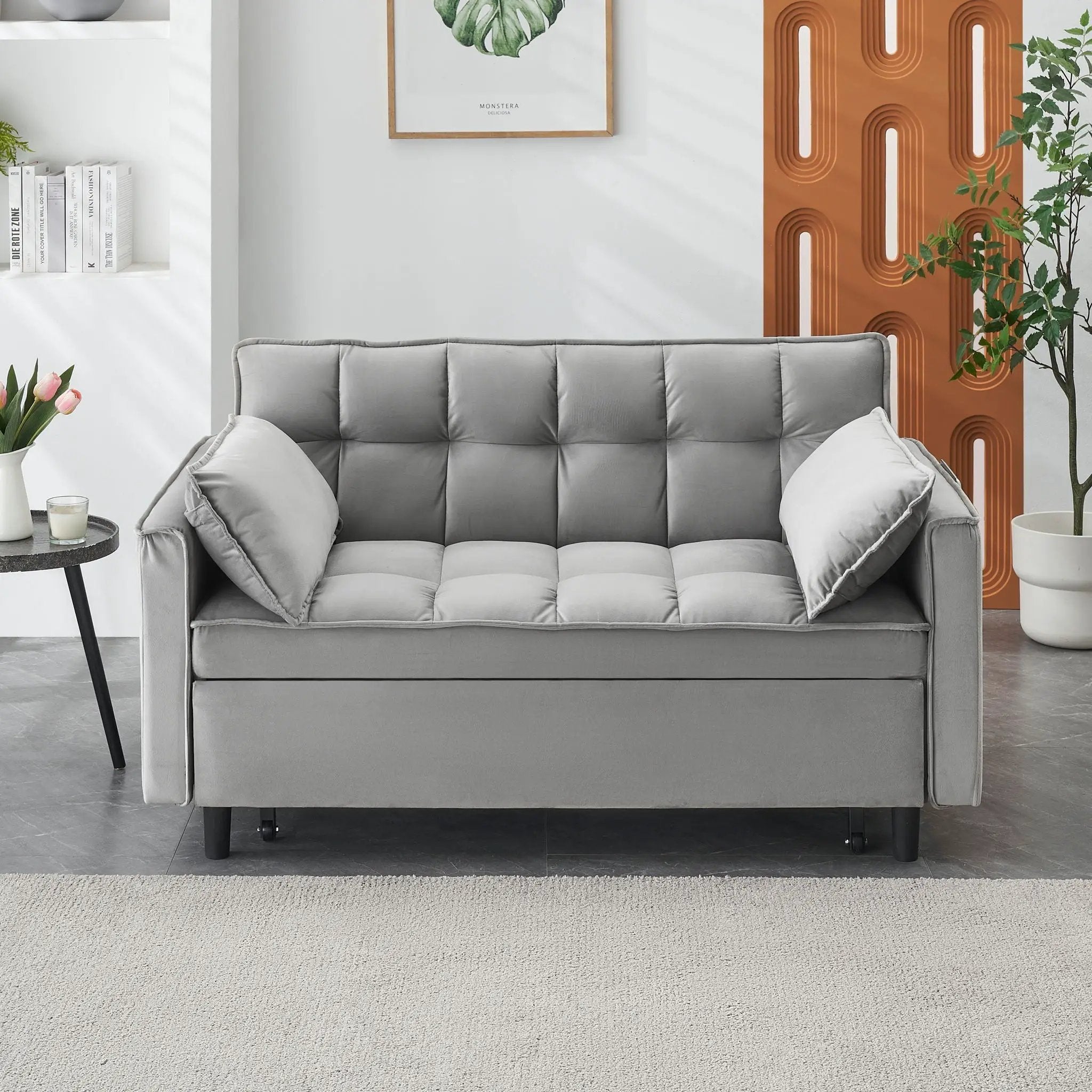 Sofa Bed With Pockets, 3 In 1 Convertible For Living Room by Unique Piece Furniture