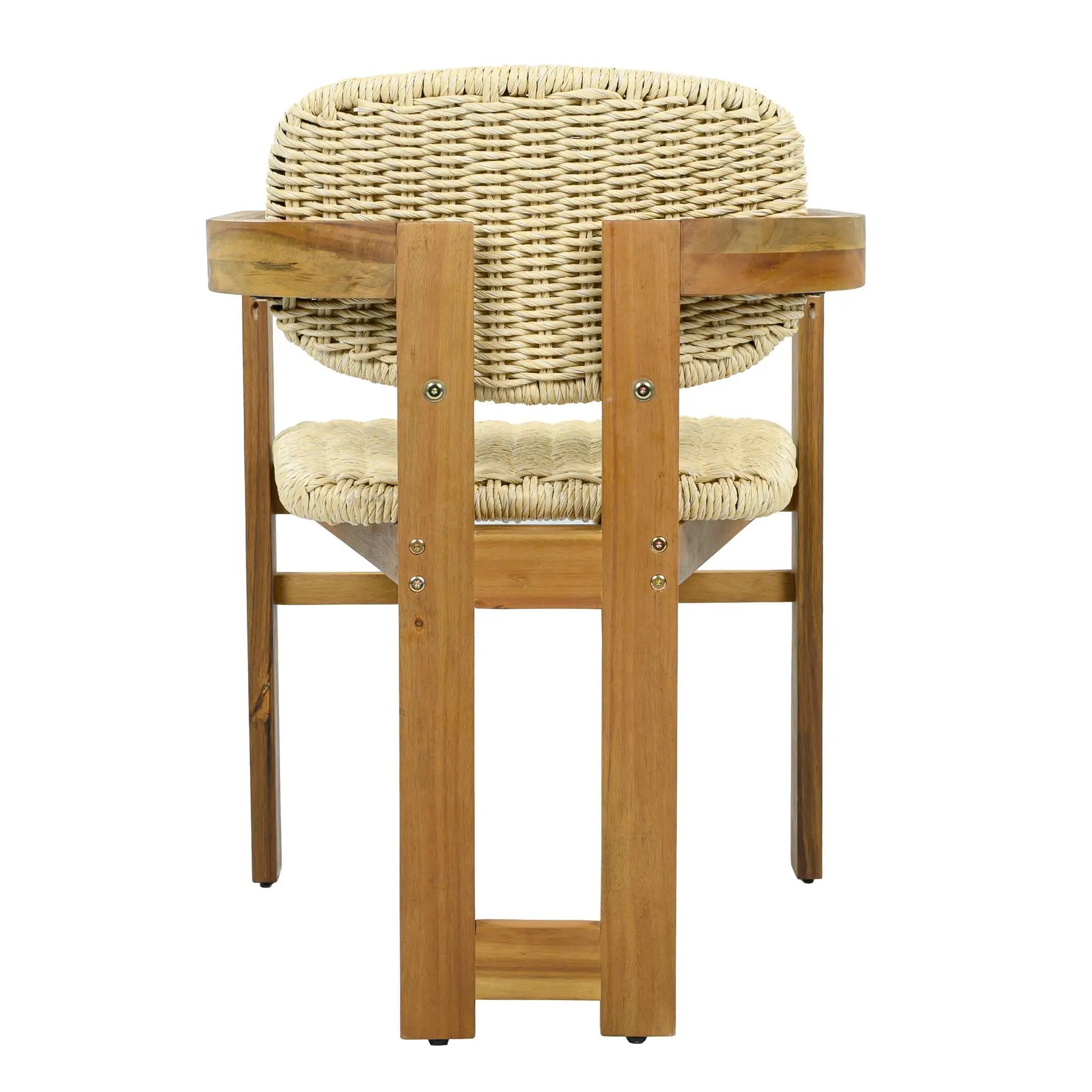 Outdoor Accent Armchairs For Patio (Set of 2) - Natural / Teak by HouseOfZazla