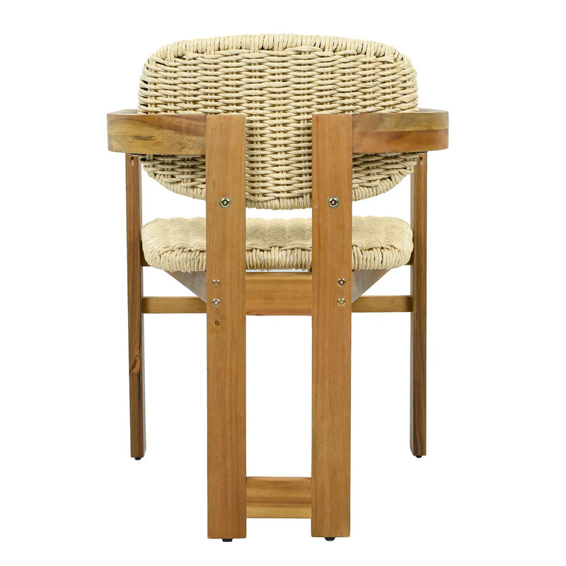 Outdoor Accent Armchairs For Patio (Set of 2) - Natural / Teak by HouseOfZazla