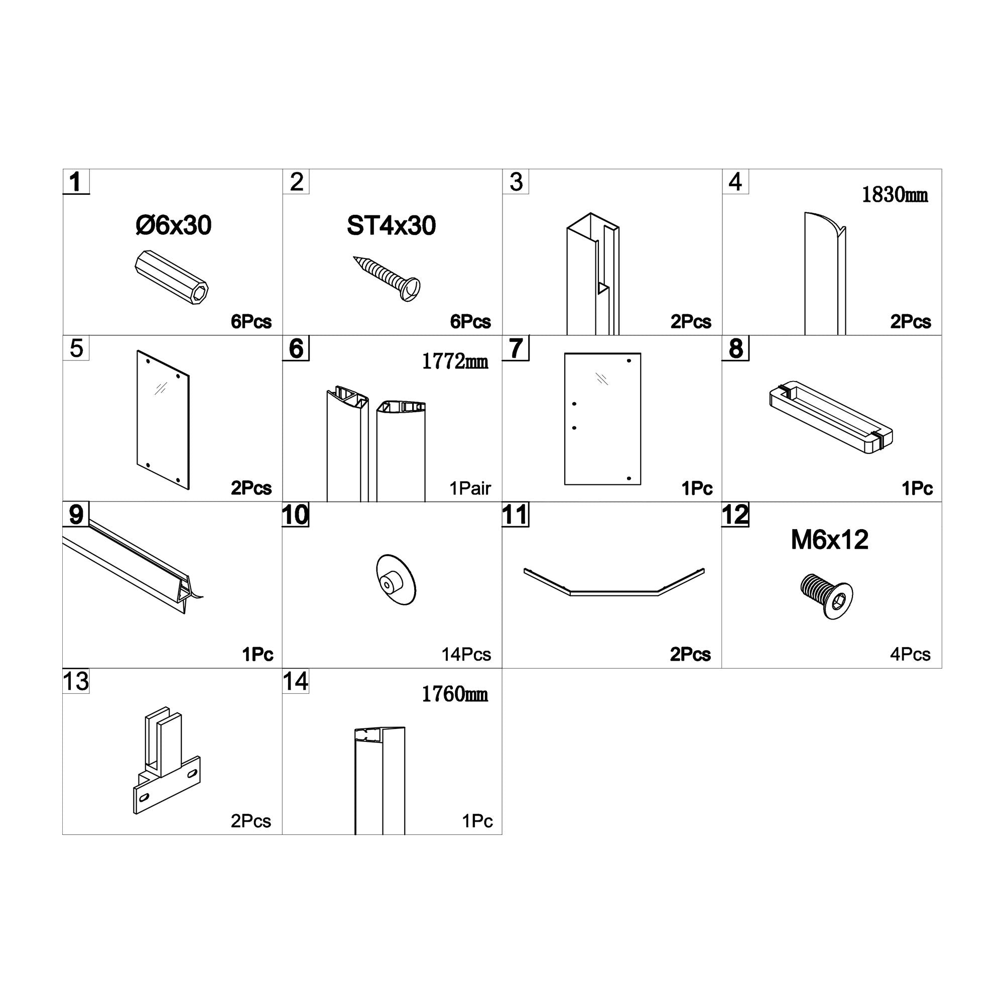 Diamond Shaped Corner Shower Door, Inward Sliding, Stainless Steel Frame by HouseOfZazla
