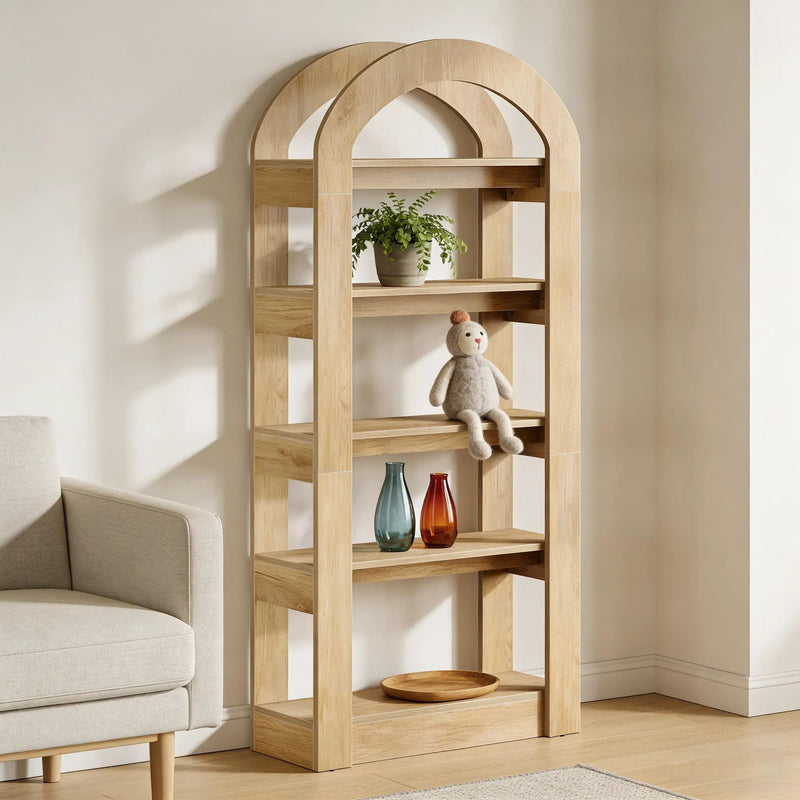Arched Display Shelf - 5-Tier Bookshelf by HouseOfZazla