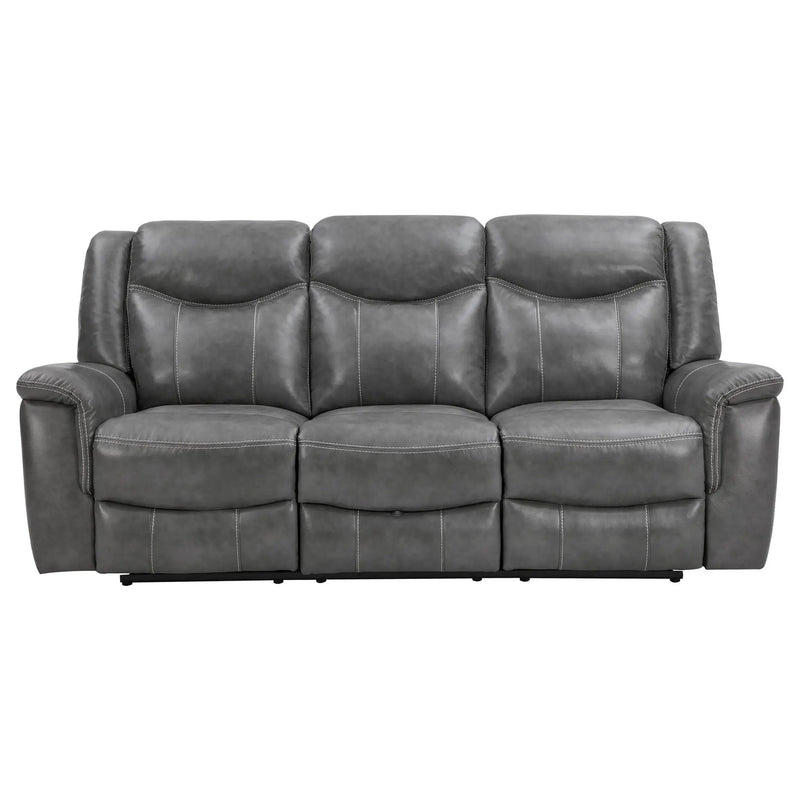 Conrad Upholstered Padded Arm Motion Sofa Grey by Unique Piece Furniture