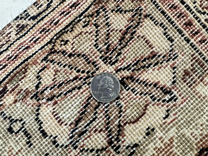 Turkish Sivas Rug 9x12, Handmade Vintage Wool Carpet, Cream Ivory by Jewel Rugs
