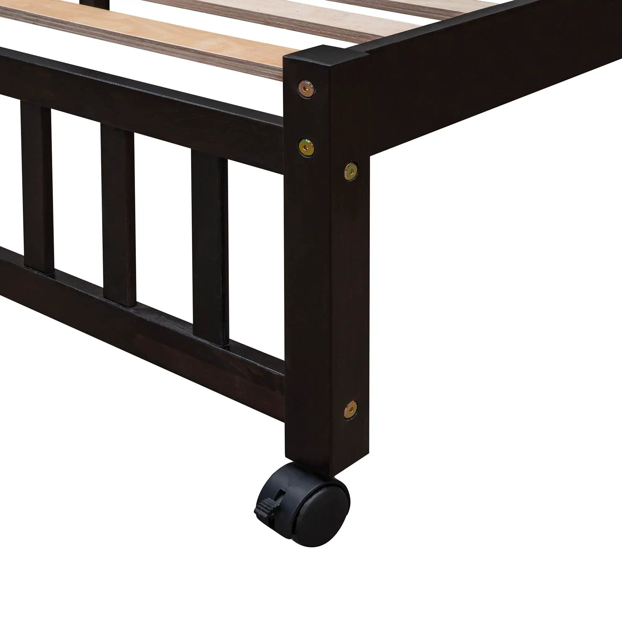 Bunk Bed With 6 Drawers And Flexible Shelves, Bottom Bed With Wheels by HouseOfZazla