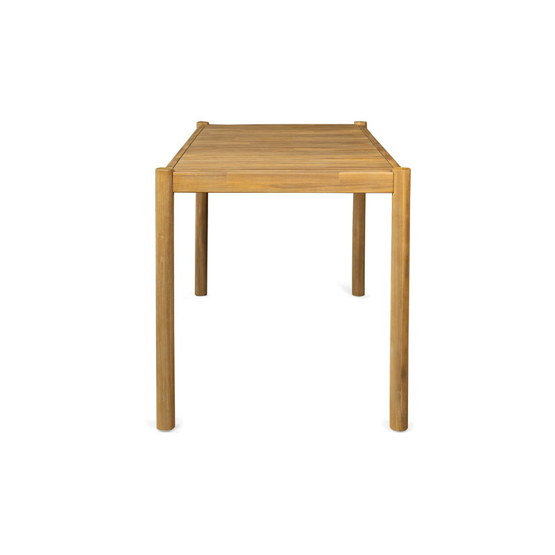 Classic Patio Dining Table, Acacia Wood - Light Teak by HouseOfZazla