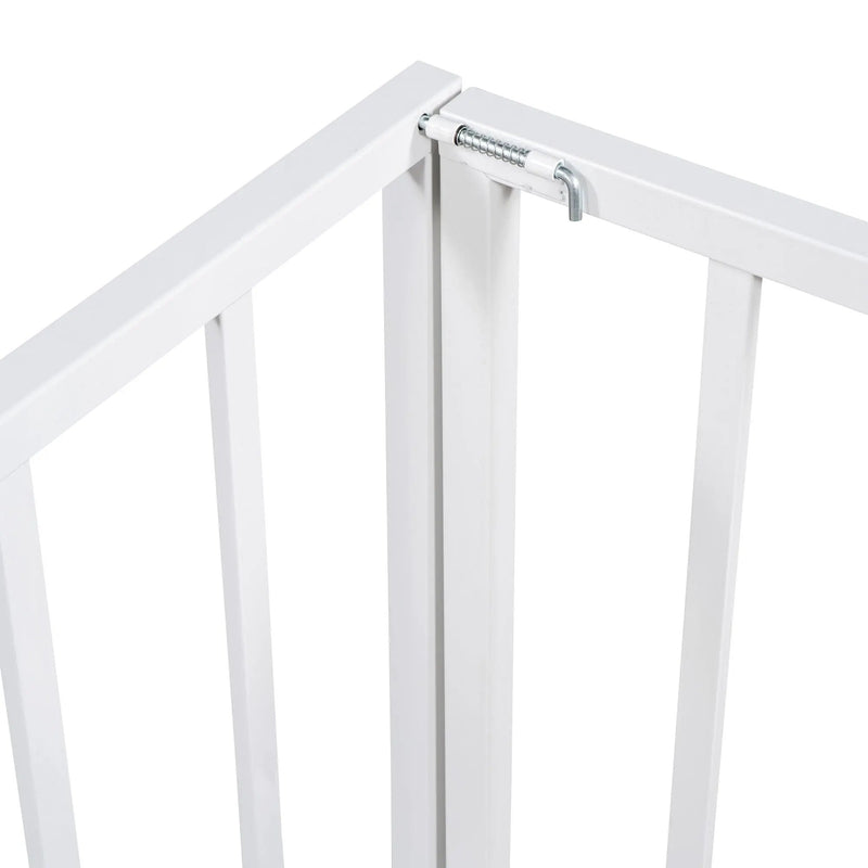 Metal Floor Bed Frame With Fence And Door by HouseOfZazla