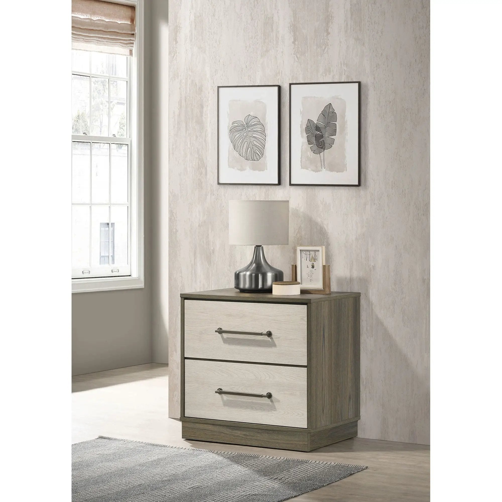 Edmondson - 2 Drawer Nightstand - Gray by HouseOfZazla