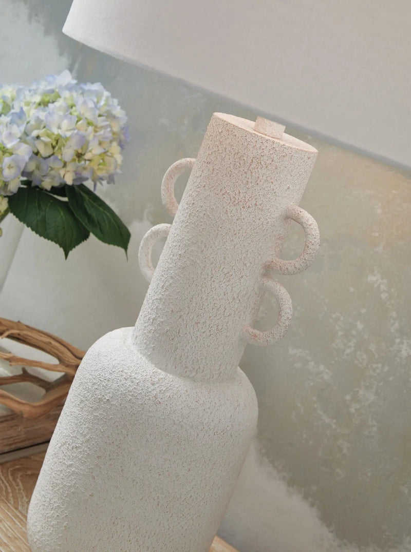 Perringhill - Metal Table Lamp - Distressed White by Unique Piece Furniture