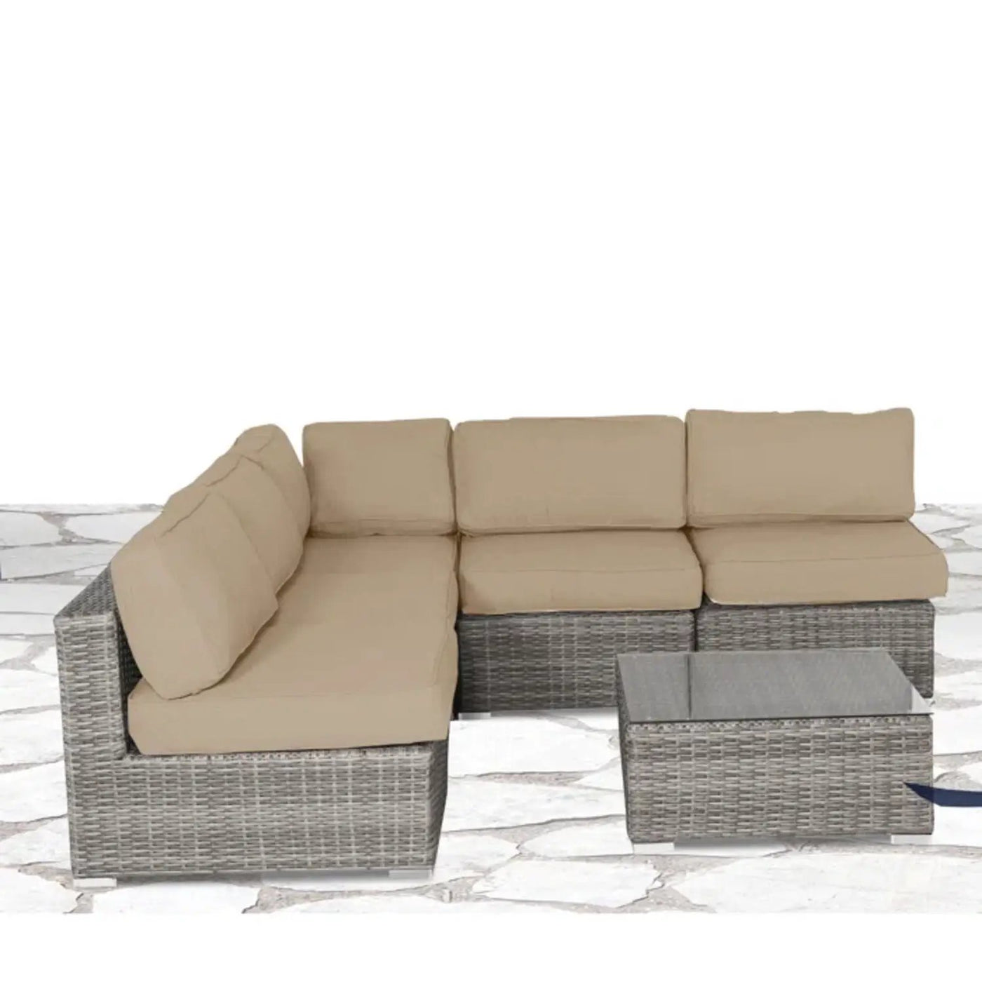 Seating Set With Cushions Handcrafted Wicker Design by Unique Piece Furniture
