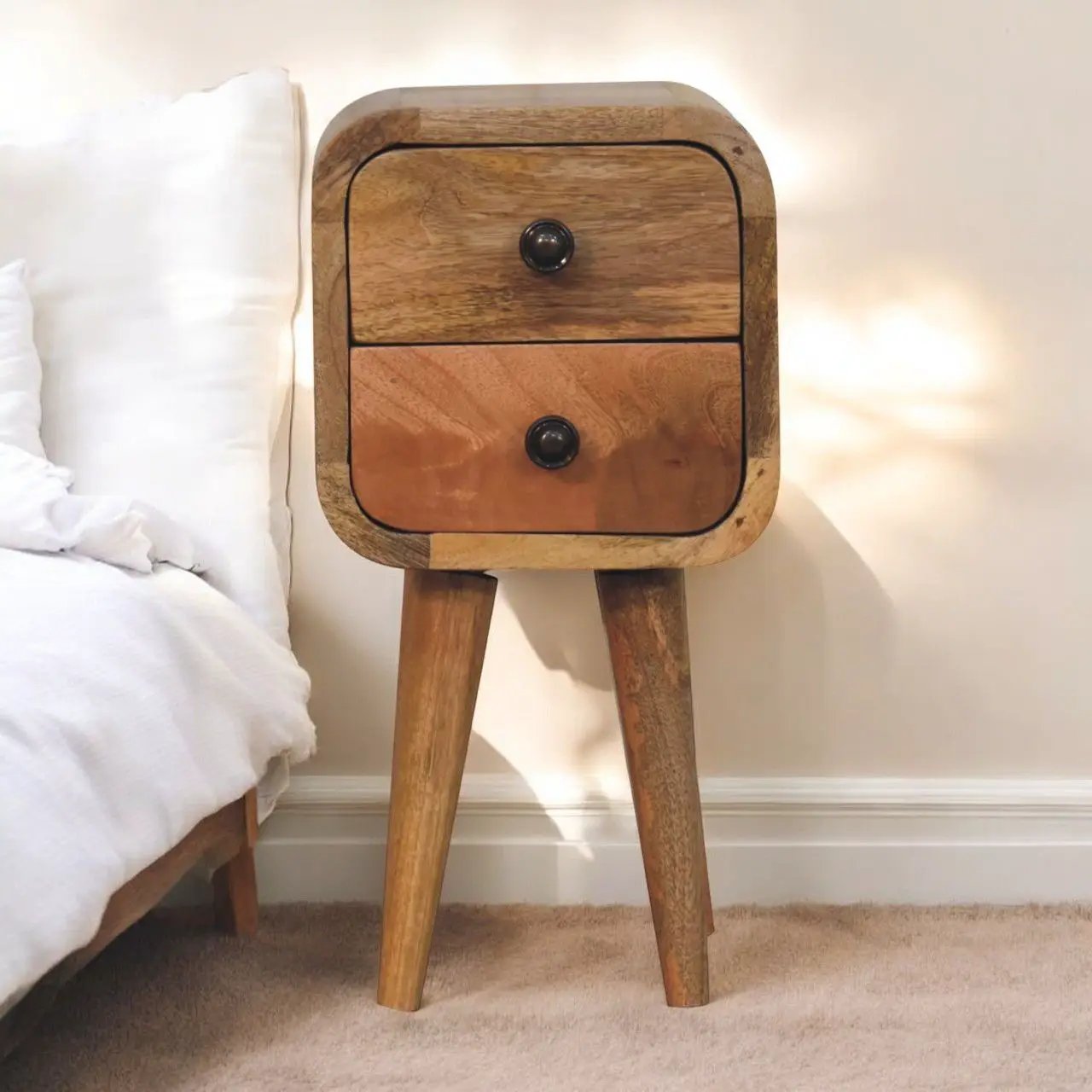Curved Nightstand, by Unique Piece Furniture