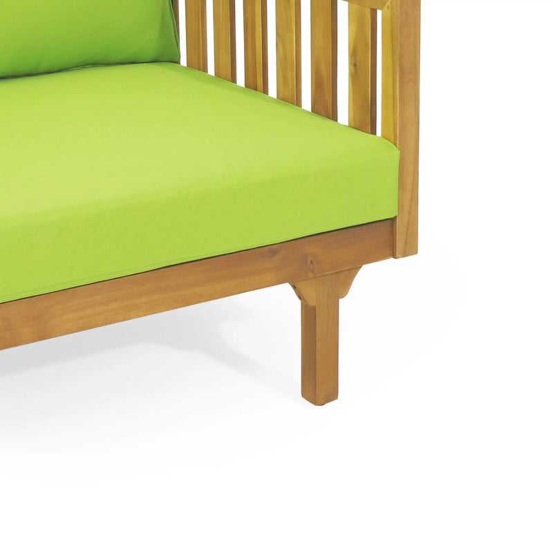 Claremont 3 Seater Daybed Teak Acacia Wood Water Resistant Cushions by HouseOfZazla