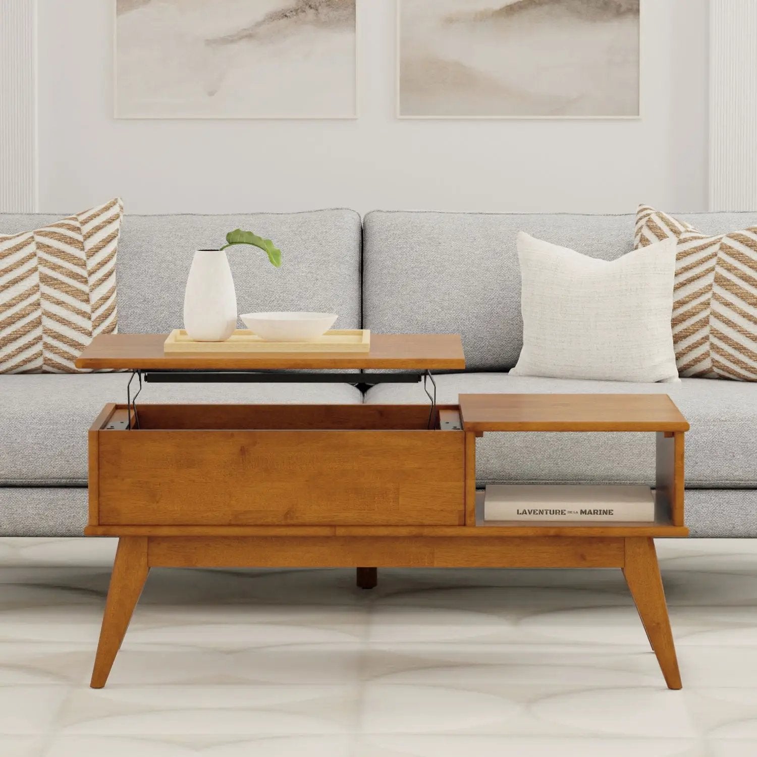 Draper - Lift Top Coffee Table - Teak by Unique Piece Furniture