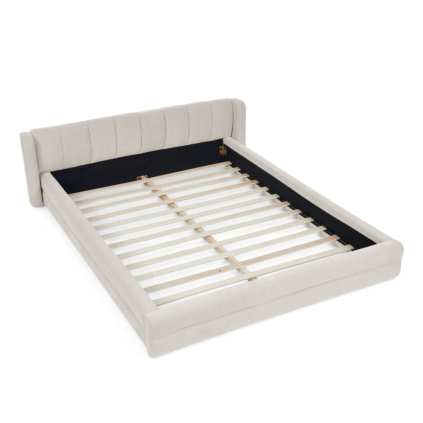 Modern Upholstered Bed Frame With Thick Fabric And Headboard by Unique Piece Furniture