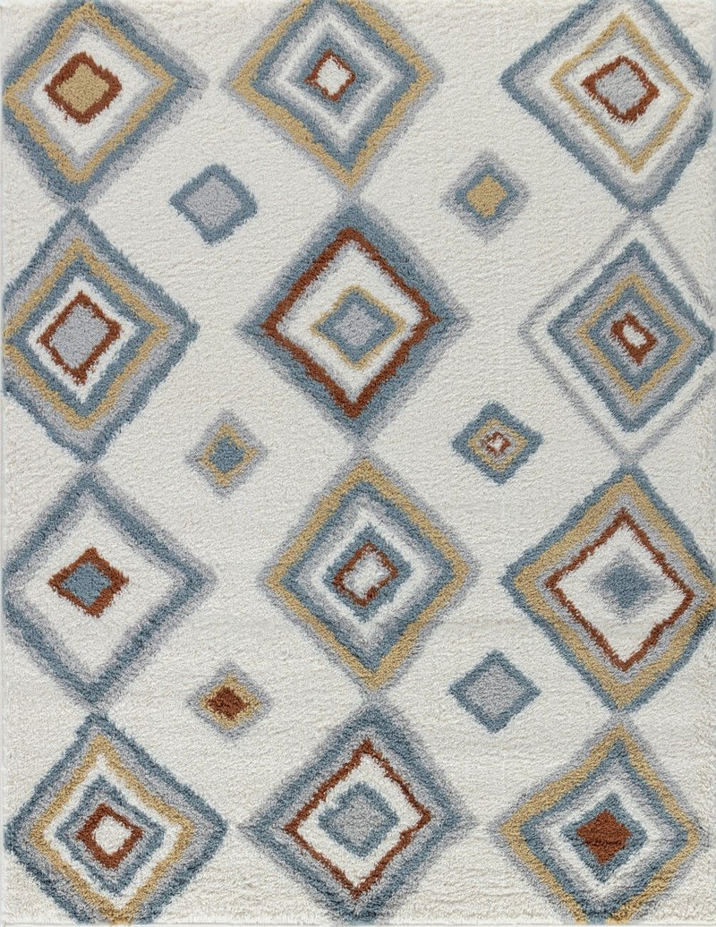 Loft Shag - 5' 3" X 7' Shaggy Area Rug - Ivory - Polypropylene by HouseOfZazla