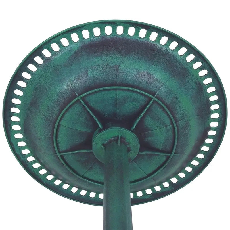 Outdoor Garden Green Pedestal Bird Bath Feeder by DirectDeals