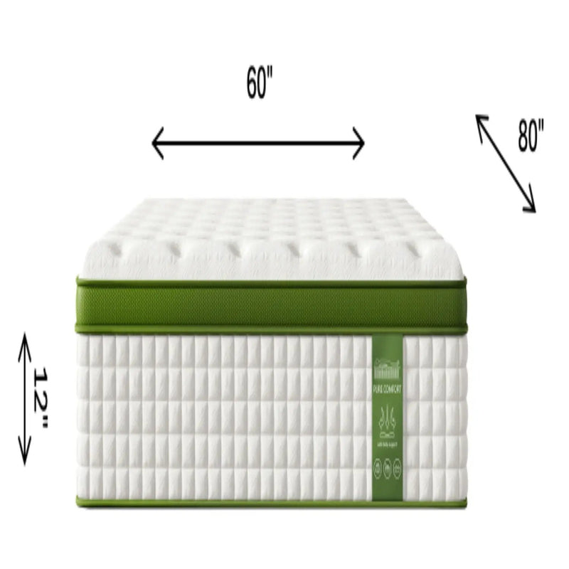 12" Hybrid Mattress With Gel Memory Foam & Pocket Springs by Unique Piece Furniture