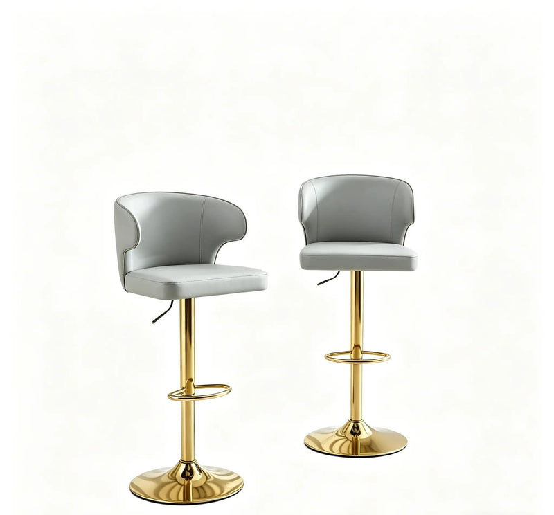 Modern Rotating Adjustable Bar Chair Set - Grey by HouseOfZazla