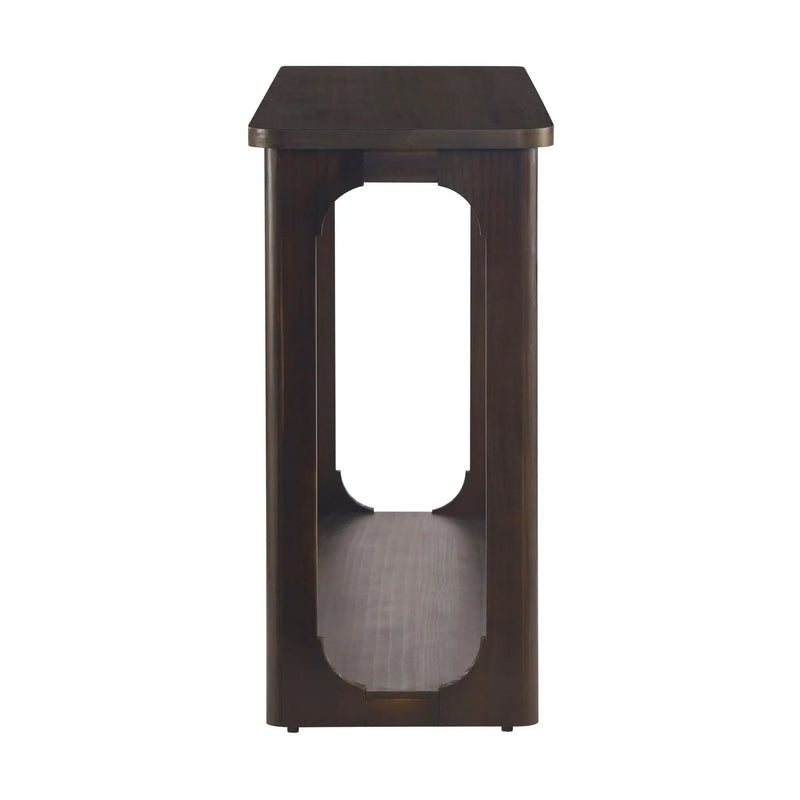 Console Table With Open Arch Cutouts For Living Room Hallway - Espresso by HouseOfZazla