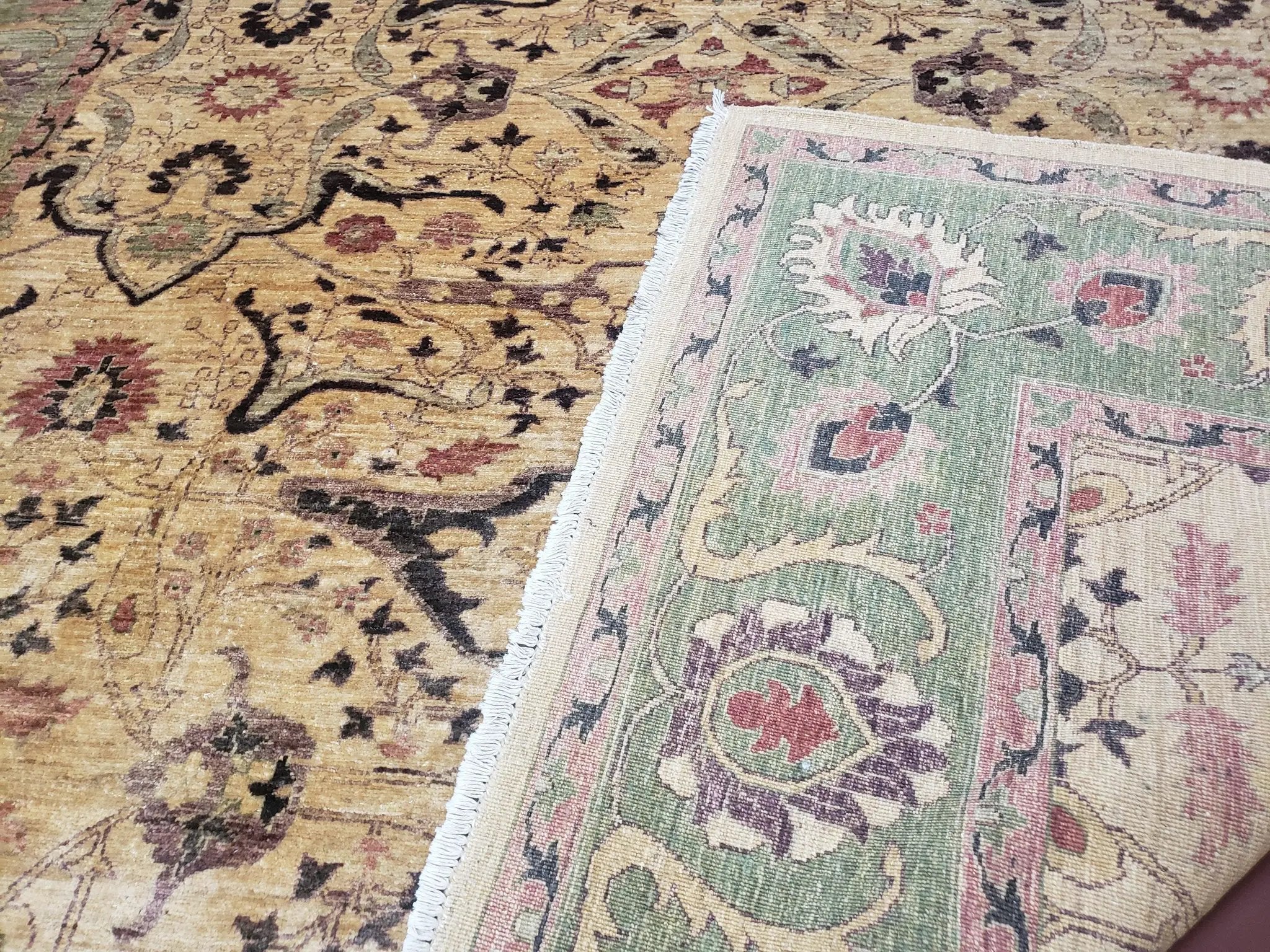 Pakistani Peshawar Rug 8x10, Farmhouse Rug, Oushak Carpet, Wool by Jewel Rugs