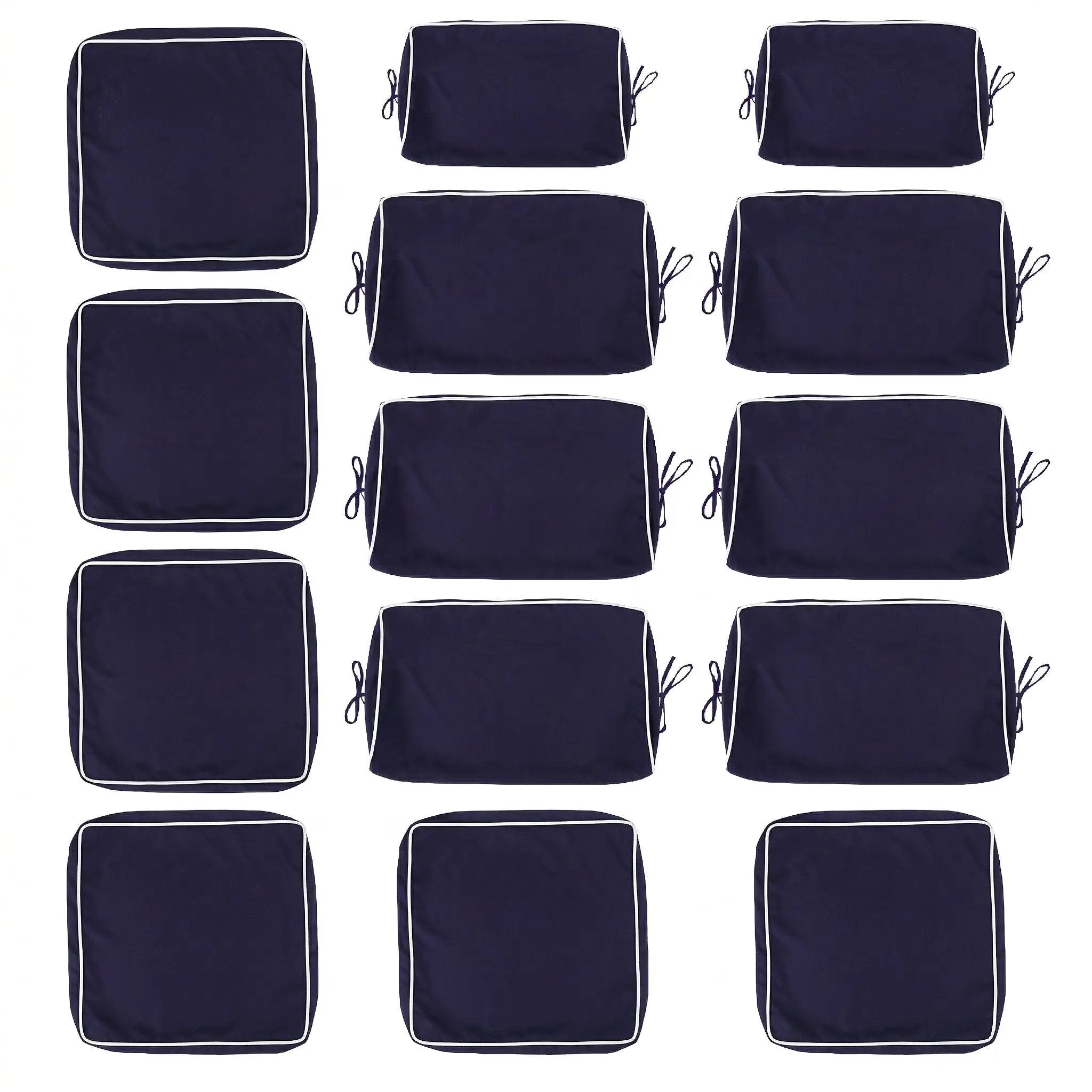 Cushion Covers for 7 Pcs Wicker Rattan Sectional Sofa by HouseOfZazla
