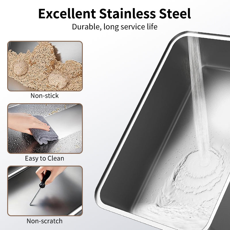 Stainless Steel Cat Litter Box Big Size by HouseOfZazla