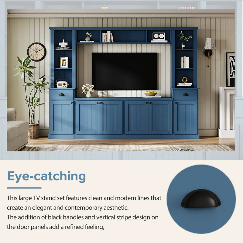 Minimalist Entertainment Wall Unit with Bridge for TVs Up to 75'' by HouseOfZazla